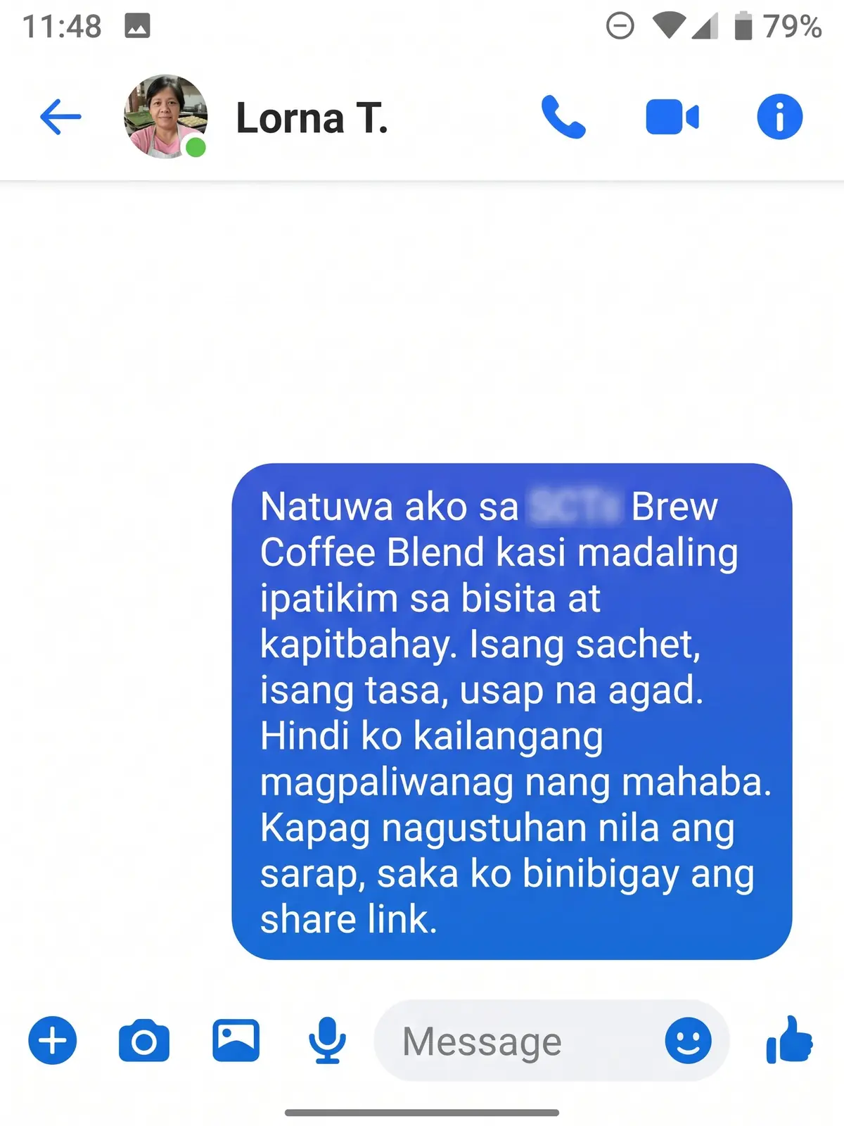 Natuwa ako sa SCT Brew Coffee Blend kasi madaling ipatikim sa bisita at kapitbahay. Isang sachet, isang tasa, usap na agad. Hindi ko kailangang magpaliwanag nang mahaba. Kapag nagustuhan nila ang sarap, saka ko binibigay ang share link.