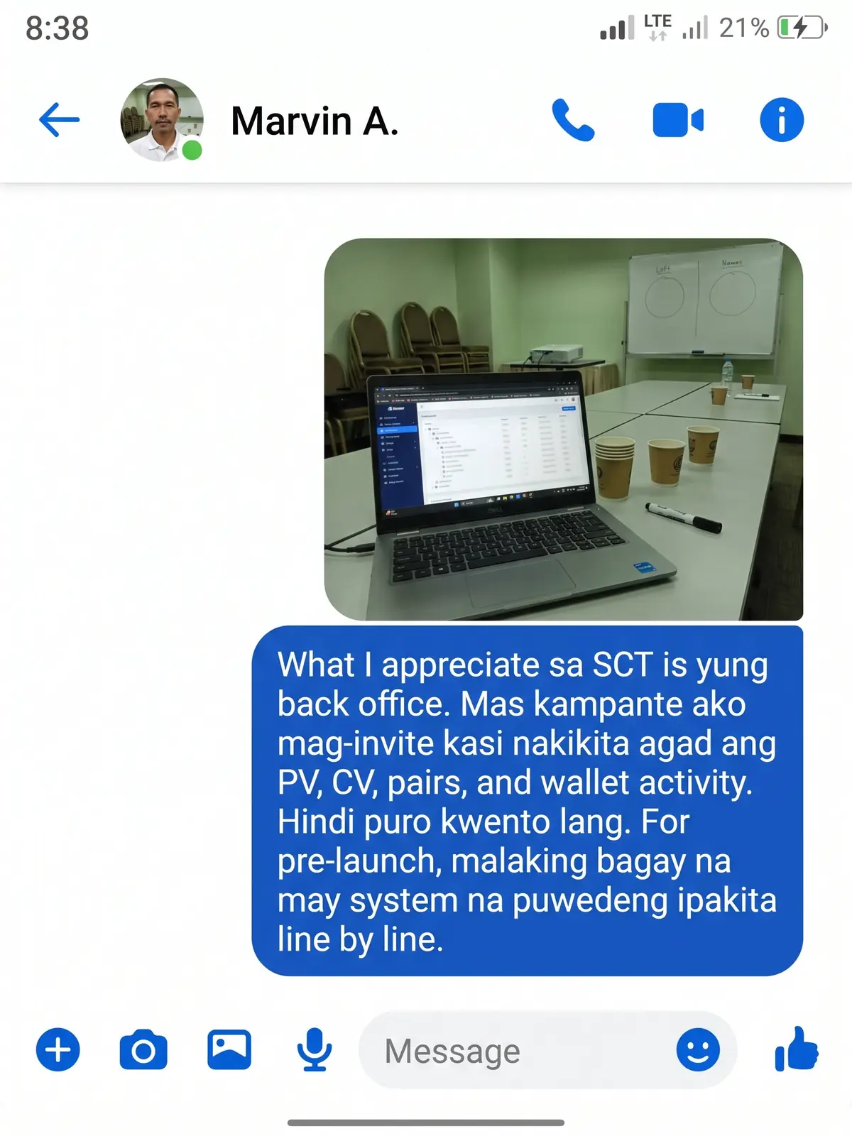 What I appreciate sa SCT is yung back office. Mas kampante ako mag-invite kasi nakikita agad ang PV, CV, pairs, and wallet activity. Hindi puro kwento lang. For pre-launch, malaking bagay na may system na puwedeng ipakita line by line.